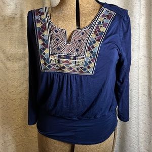 Nice blue embroidered shirt